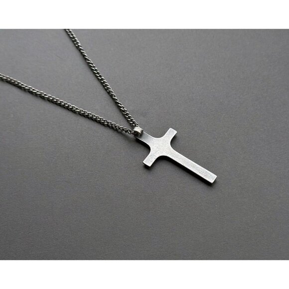 MiriamHaskell Patent 3427691 Cross & Silver Tone Commandment Charm Necklaces Set - Picture 10 of 10